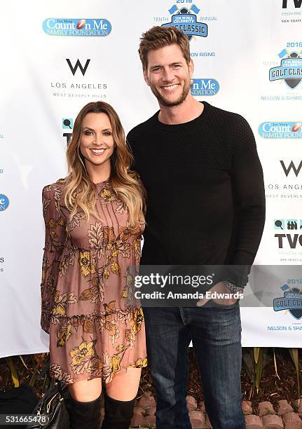 Actor Ryan McPartlin and Danielle McPartlin arrive at the VIP celebrity cocktail reception for the 10th Annual Jim Mora Celebrity Golf Classic For...