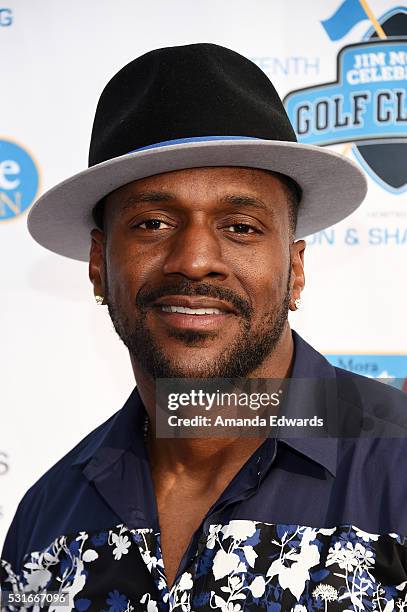 Former NFL player Jordan Babineaux arrives at the VIP celebrity cocktail reception for the 10th Annual Jim Mora Celebrity Golf Classic For The Jim...
