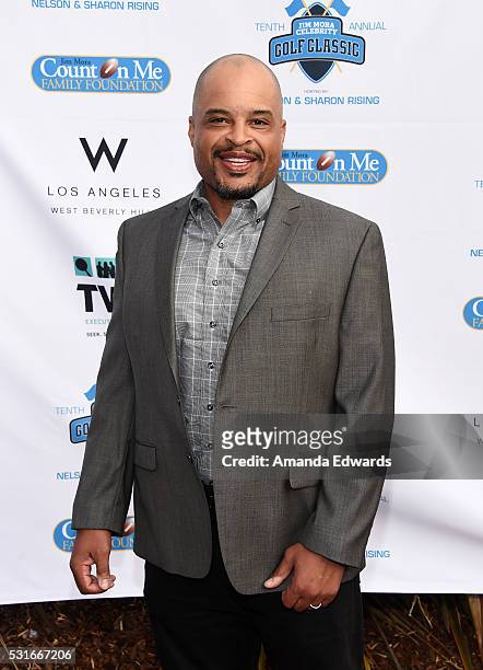 Football coach Demetrice Martin arrives at the VIP celebrity cocktail reception for the 10th Annual Jim Mora Celebrity Golf Classic For The Jim Mora...