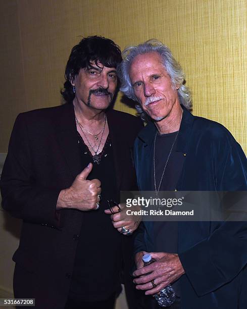 Drummers Carmine Appice and John Densmore of The Doors during Music Biz 2016 at Renaissance Hotel on May 15, 2016 in Nashville, Tennessee.