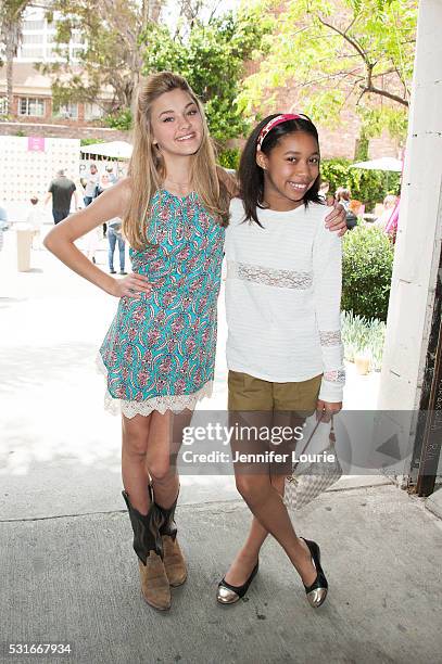 Actresses Lizzy Greene and Kyla-Drew Simmons attend the We All Play! FUNdraiser At The Zimmer Children's Museum on May 15, 2016 in Los Angeles,...