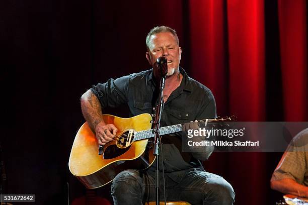 James Hetfield performs at 3rd annual Acoustic-4-a-Cure benefit concert at The Fillmore on May 15, 2016 in San Francisco, California.