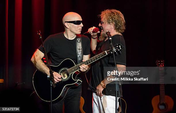 Sammy Hagar and Joe Satriani perform at 3rd annual Acoustic-4-a-Cure benefit concert at The Fillmore on May 15, 2016 in San Francisco, California.