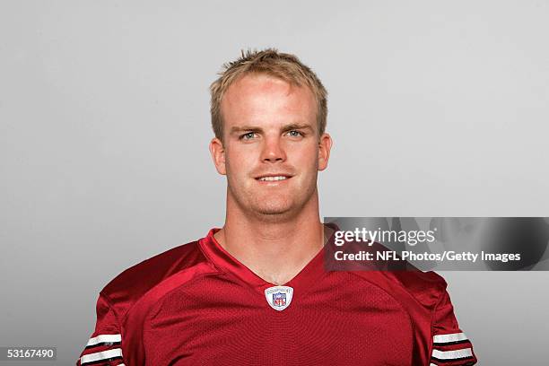 Billy Bajema of the San Francisco 49ers poses for his 2005 NFL headshot at photo day in San Francisco, California.