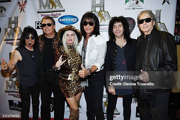 Sally Steele and Angel arrive at the 2016 Vegas Rocks! Magazine Hair Metal Awards at the Eastside Cannery on May 15, 2016 in Las Vegas, Nevada.