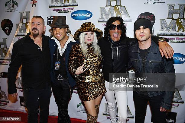 Sally Steele and Bullet Boys arrive at the 2016 Vegas Rocks! Magazine Hair Metal Awards at the Eastside Cannery on May 15, 2016 in Las Vegas, Nevada.