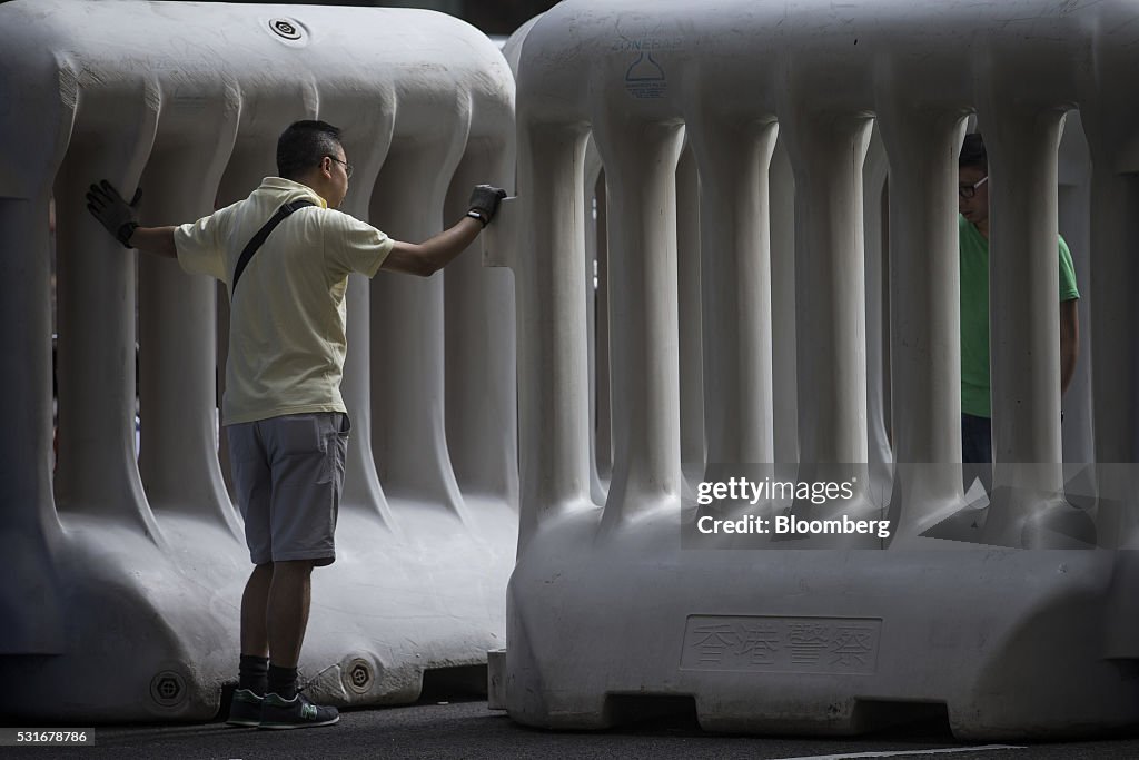 Hong Kong Police Step Up Security Ahead Of State Leader Visit