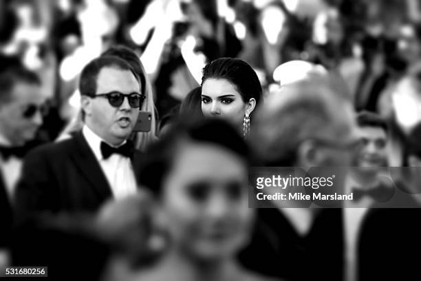 Kendall Jenner attends the 'From The Land Of The Moon ' premiere during the 69th annual Cannes Film Festival at the Palais des Festivals on May 15,...
