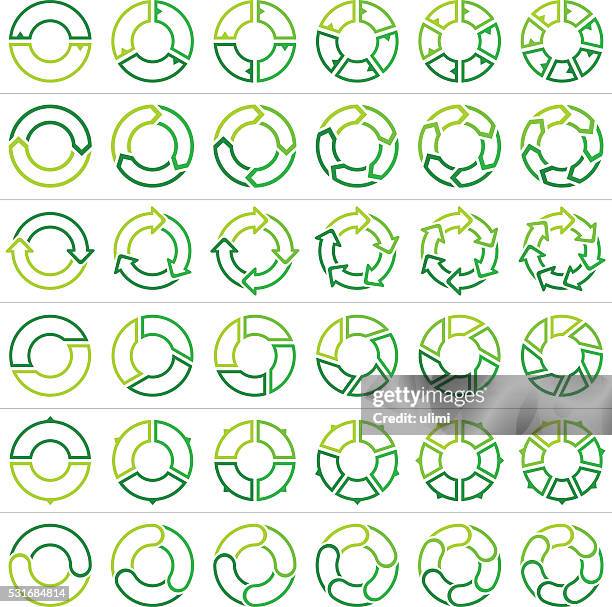 circle infographic - four sections stock illustrations