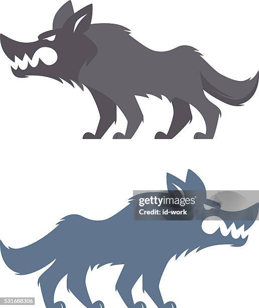 angry wolf - wolf howling vector stock illustrations