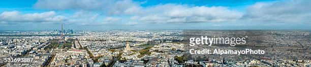 city of paris panorama - ile de france stock pictures, royalty-free photos & images