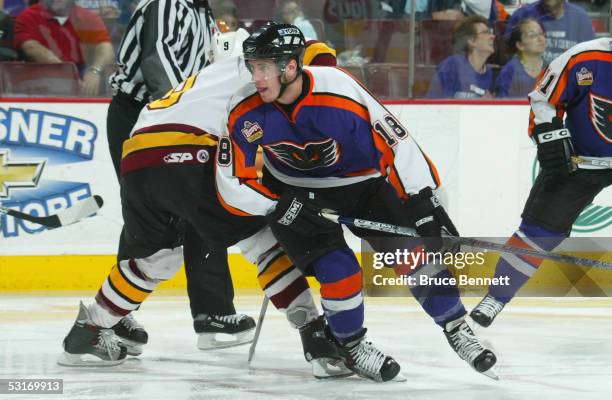 Mike Richards of the Philadelphia Phantoms skates against the Chicago Wolves in the American Hockey League Calder Cup final game at the Wachovia...