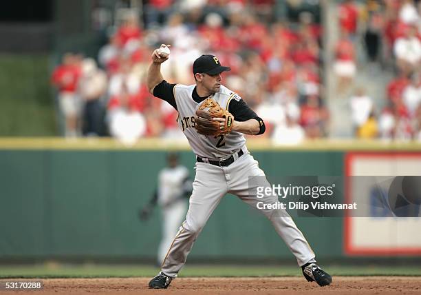 Pitcher Jack Wilson of the Pittsburgh Pirates throws the ball against the St. Louis Cardinals during the game at Busch Stadium on June 25, 2005 in...