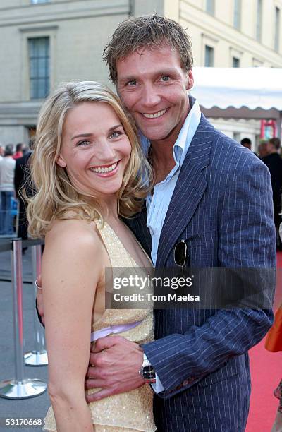 Actors Patrik Fichte and Tanja Wedhorn attend the ZDF Television Summer Party June 29, 2005 in Berlin, Germany.