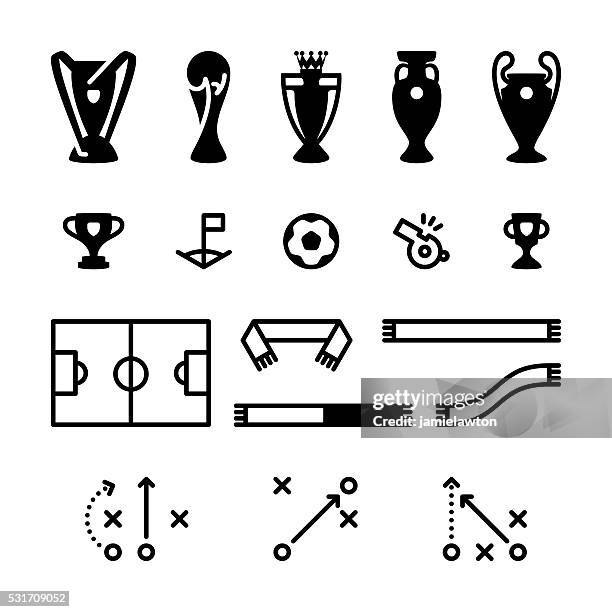 サッカーサッカーアイコンセット - football点のイラスト素材／クリップアート素材／マンガ素材／アイコン素材
