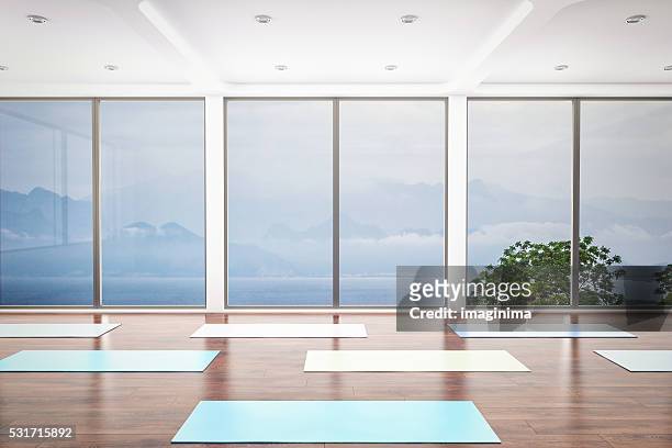 yoga intérieur - salle yoga photos et images de collection