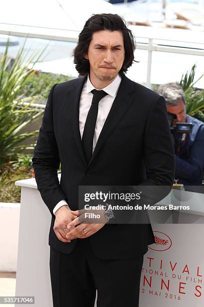 Adam Driver attends "Paterson" Photocall during The 69th Annual Cannes Film Festival on May 16, 2016 in Cannes, France.