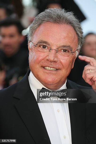 Alain Afflelou attends a screening of "From The Land And The Moon " at the annual 69th Cannes Film Festival at Palais des Festivals on May 15, 2016...