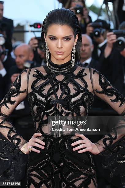 Kendall Jenner attends a screening of "From The Land And The Moon " at the annual 69th Cannes Film Festival at Palais des Festivals on May 15, 2016...