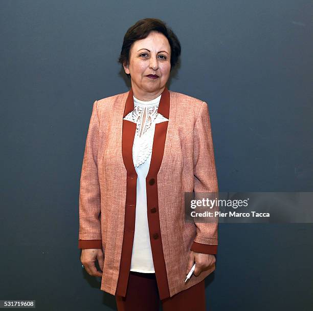 Nobel Prize Winner Shirin Ebadi poses before the presentation of her new book 'Until We Are Free: My Fight for Human Rights in Iran' on May 16, 2016...