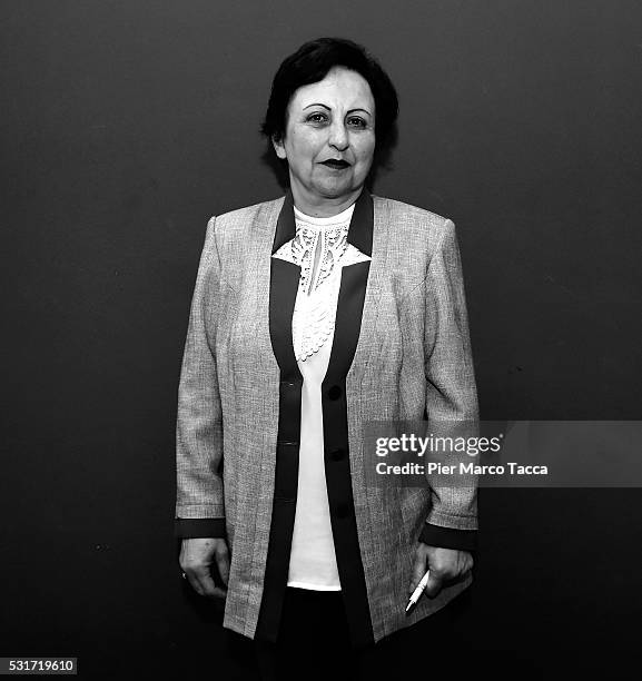 Nobel Prize Winner Shirin Ebadi poses before the presentation of her new book 'Until We Are Free: My Fight for Human Rights in Iran' on May 16, 2016...