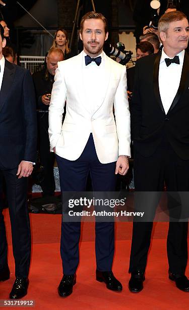 Ryan Gosling attends the 'The Nice Guys' premiere at the annual 69th Cannes Film Festival at Palais des Festivals on May 16, 2016 in Cannes, France.