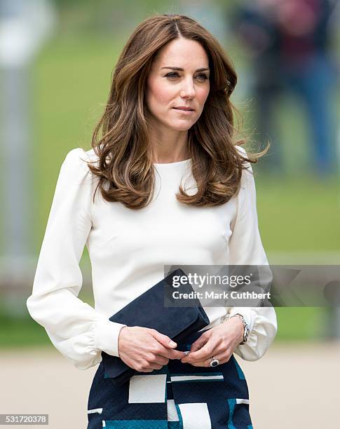 Catherine, Duchess of Cambridge attends the launch of Heads Together Campaign at Olympic Park on May 16, 2016 in London, England.