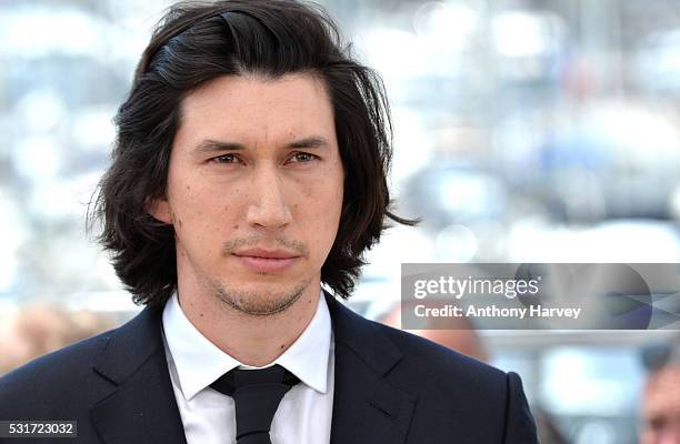 Adam Driver attends the 'Paterson' photocall during the 69th annual Cannes Film Festival at the Palais des Festivals on May 16, 2016 in Cannes,...