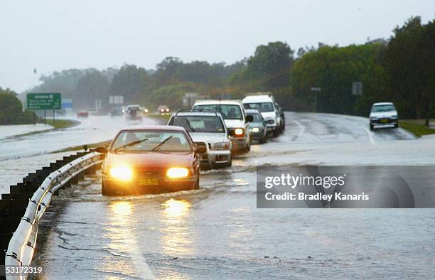 Flooding on the Pacific Highway at Coolongatta causes major traffic problems after severe weather hits the south east coast of Queensland causing...