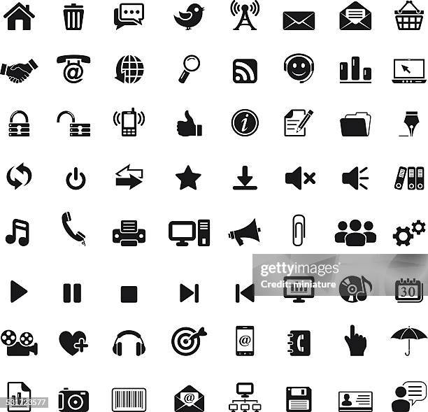 internet and web icons - office printer stock illustrations
