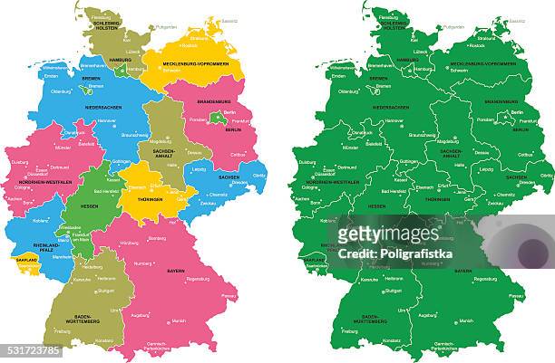 ilustrações de stock, clip art, desenhos animados e ícones de mapa da alemanha - frankfurt
