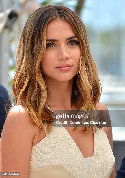 Actress Ana de Armas attends the "Hands Of Stone" photocall during the 69th annual Cannes Film Festival at the Palais des Festivals on May 16, 2016...