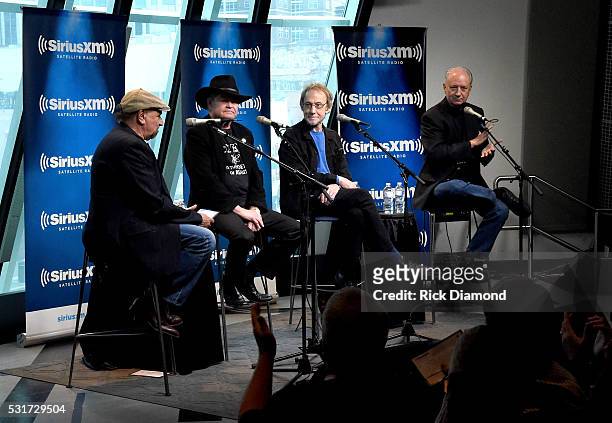 Felix Cavaliere of The Rascals interviews Micky Dolenz, Peter Tork, and Michael Nesmith of The Monkees during SiriusXM's "Town Hall" with The Monkees...