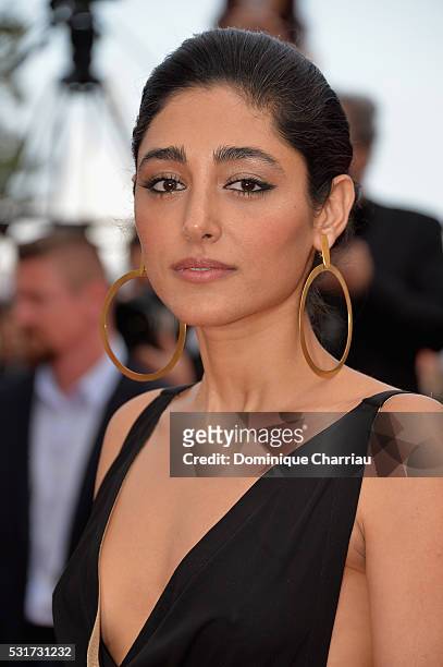 Actress Golshifteh Farahani leaves the "Paterson" premiere during the 69th annual Cannes Film Festival at the Palais des Festivals on May 16, 2016 in...