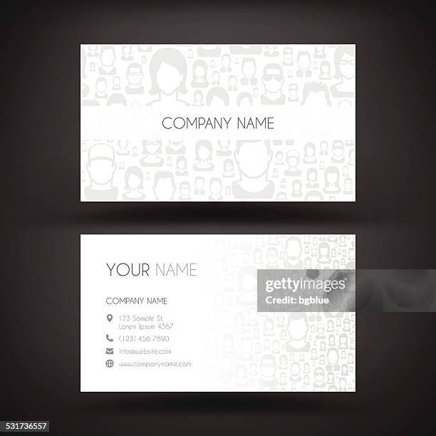 business card template with people - social grace stock illustrations