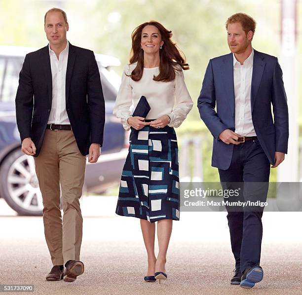Prince William, Duke of Cambridge, Catherine, Duchess of Cambridge and Prince Harry attend the launch of the Heads Together campaign to eliminate...