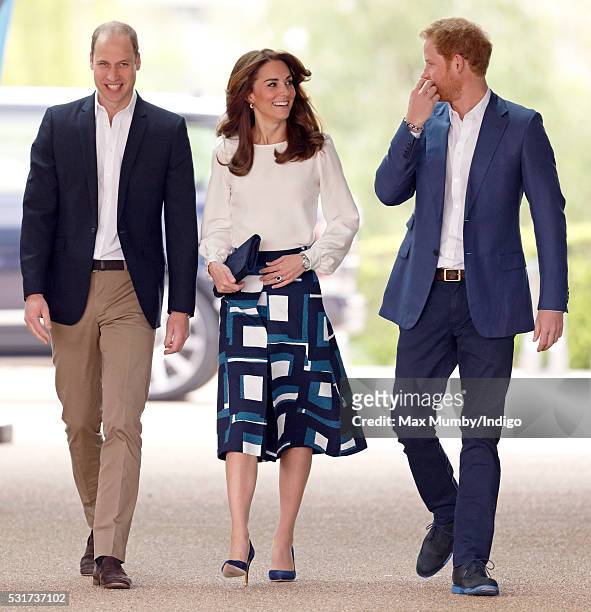 Prince William, Duke of Cambridge, Catherine, Duchess of Cambridge and Prince Harry attend the launch of the Heads Together campaign to eliminate...