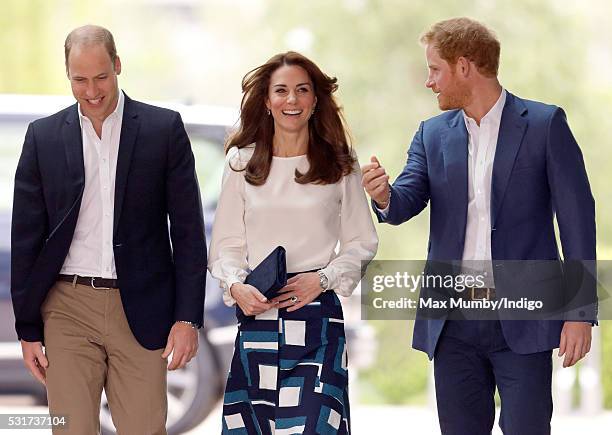 Prince William, Duke of Cambridge, Catherine, Duchess of Cambridge and Prince Harry attend the launch of the Heads Together campaign to eliminate...