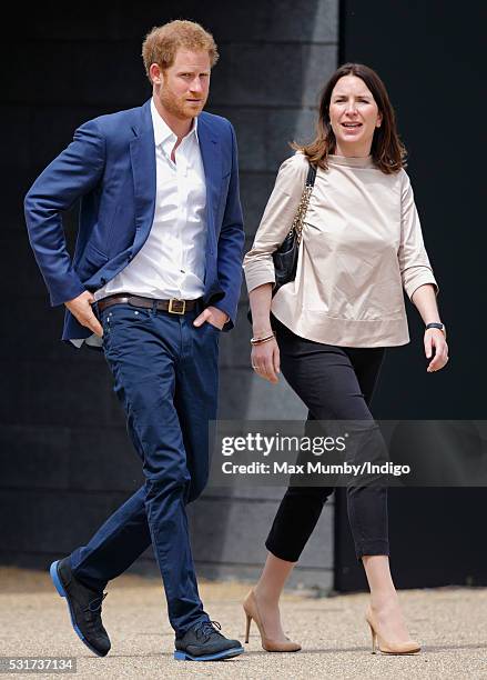 Prince Harry and Rebecca Deacon attend the launch of the Heads Together campaign to eliminate stigma on mental health at the Queen Elizabeth Olympic...