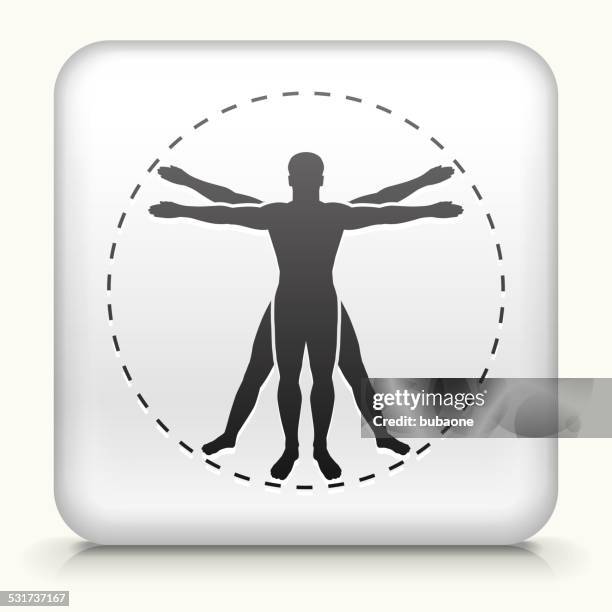 stockillustraties, clipart, cartoons en iconen met square button with human anatomy royalty free vector art - cryogenics