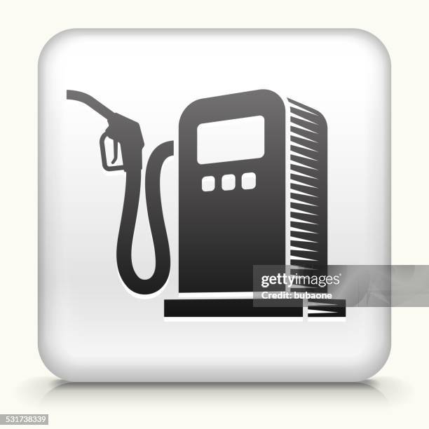 square button with gas pump - paraffin stock illustrations