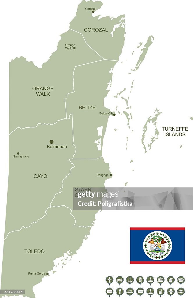 Map of Belize