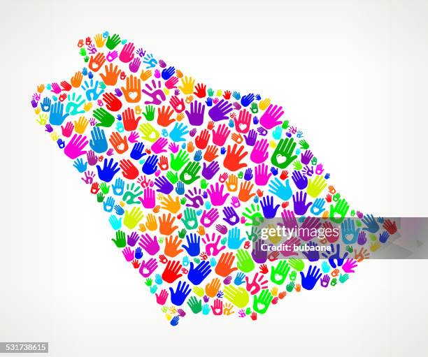 saudi arabia hand prints royalty free vector art pattern - no problem icon stock illustrations