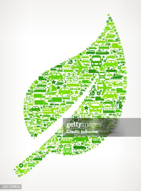 grünes blatt auf transport lizenzfreie vektorgrafik-muster - carbon cycle stock-grafiken, -clipart, -cartoons und -symbole