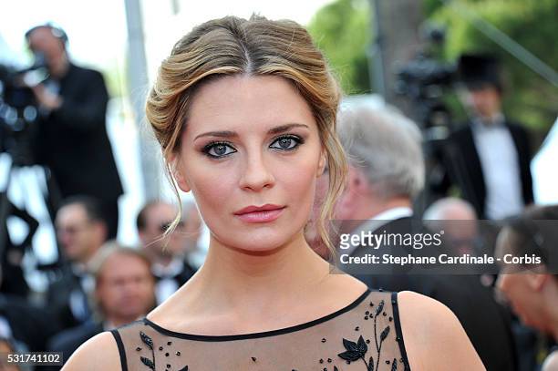 Actress Mischa Barton attends the "Loving" premiere during the 69th annual Cannes Film Festival at the Palais des Festivals on May 16, 2016 in...