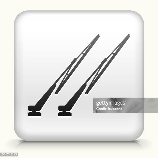 square button with windshield wipers - automatic gearshift stock illustrations