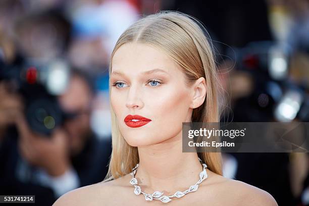 Toni Garrn attends the screening of "Loving" at the annual 69th Cannes Film Festival at Palais des Festivals on May 16, 2016 in Cannes, France.