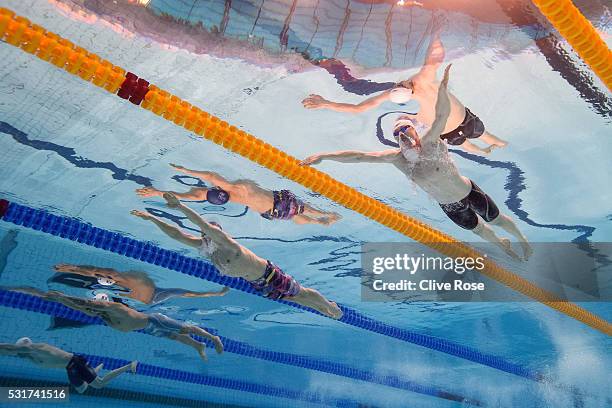 Ross Murdoch of Great Britain competes in the Men's 100m semi final on day eight of the 33rd LEN European Swimming Championships 2016 at the London...