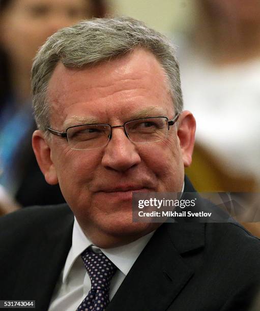 Russian Presidential Economic Council Head Alexei Kudrin attends the Moscow Easter Festival at Moscow Chaikovsky Conservatory on May 16, 2016 in...