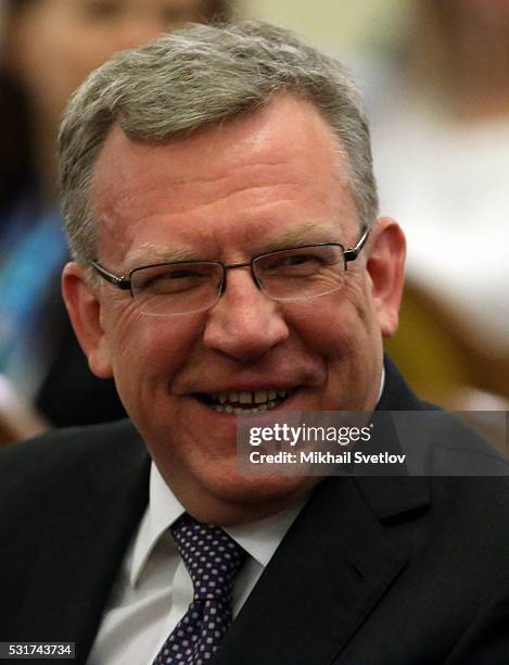 Russian Presidential Economic Council Head Alexei Kudrin attends the Moscow Easter Festival at Moscow Chaikovsky Conservatory on May 16, 2016 in...